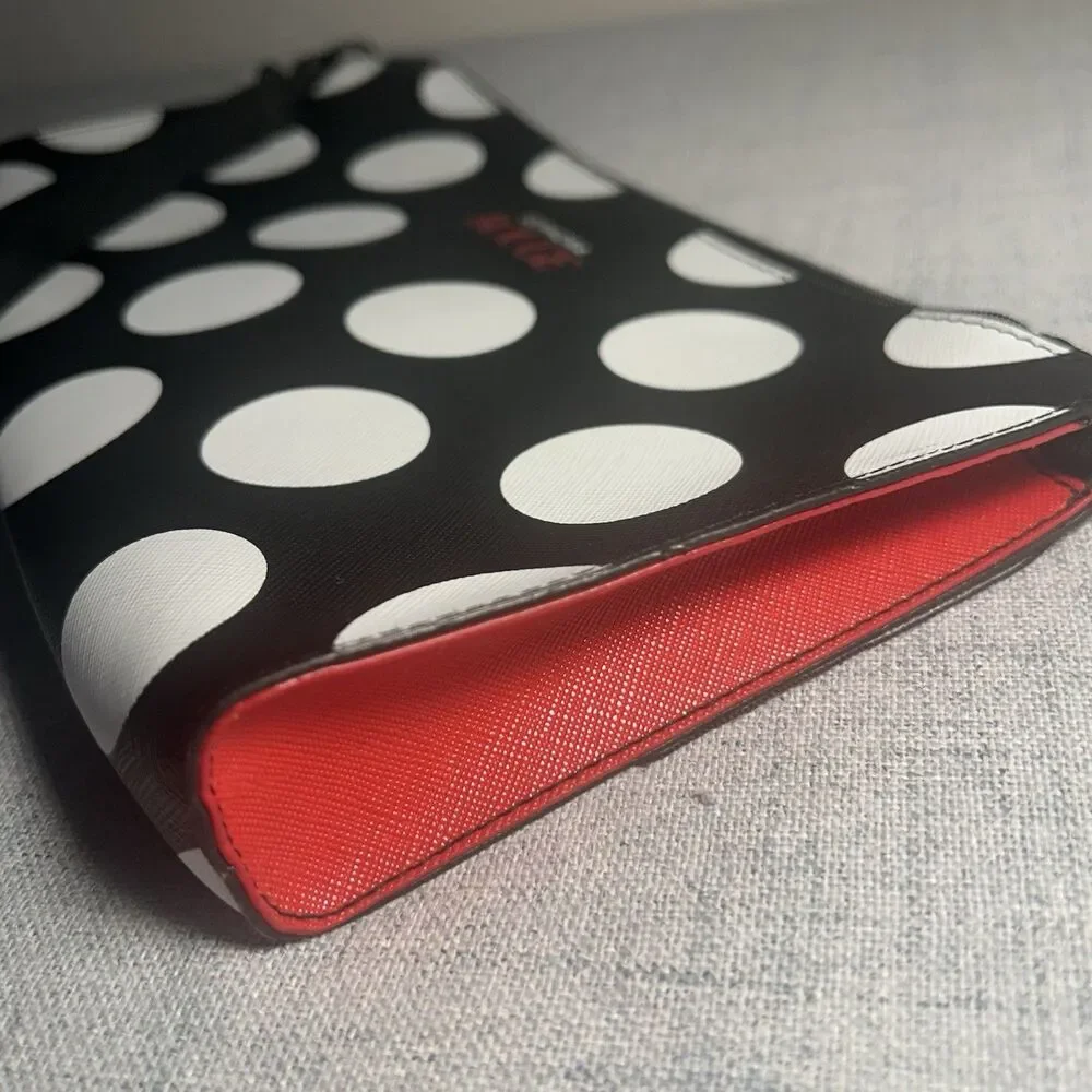 SEPHORA ROGUE COSMETIC CASE IN BLACK WITH WHITE POLKA DOTS ( CASE ONLY)